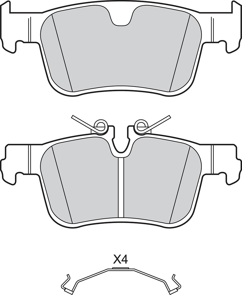 Jeu de 4 plaquettes de frein VALEO ref. 302777
